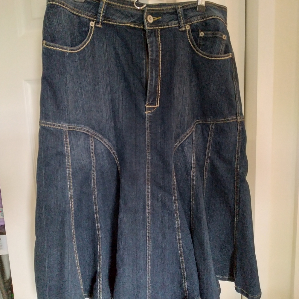 Ashley Stewart denim skirt